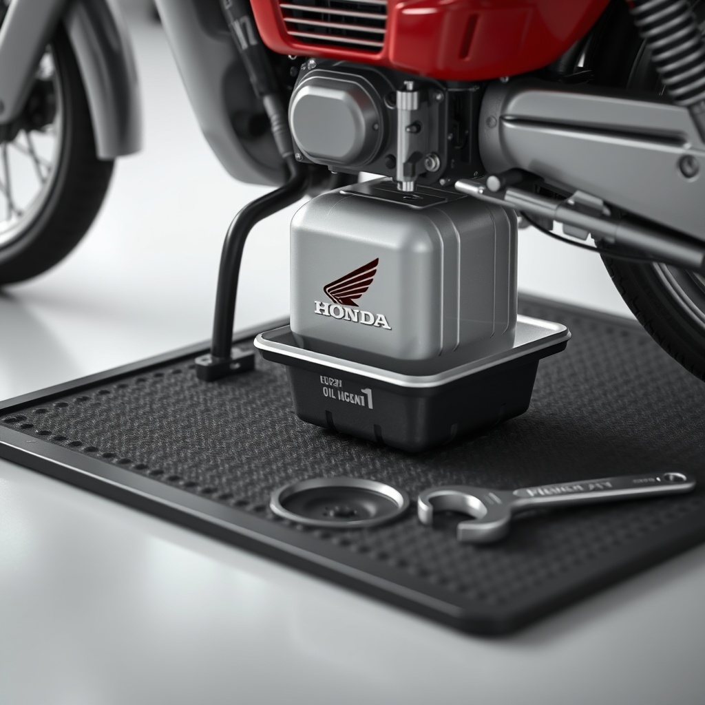 A photorealistic view of a Honda EU22i on a rubber mat